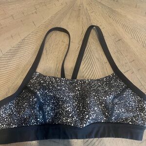 lululemon athletica Black and White Patterned Sports Bra